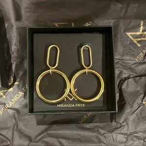 NEW IN BOX Miranda Frye Audrey Gold Statement Earrings